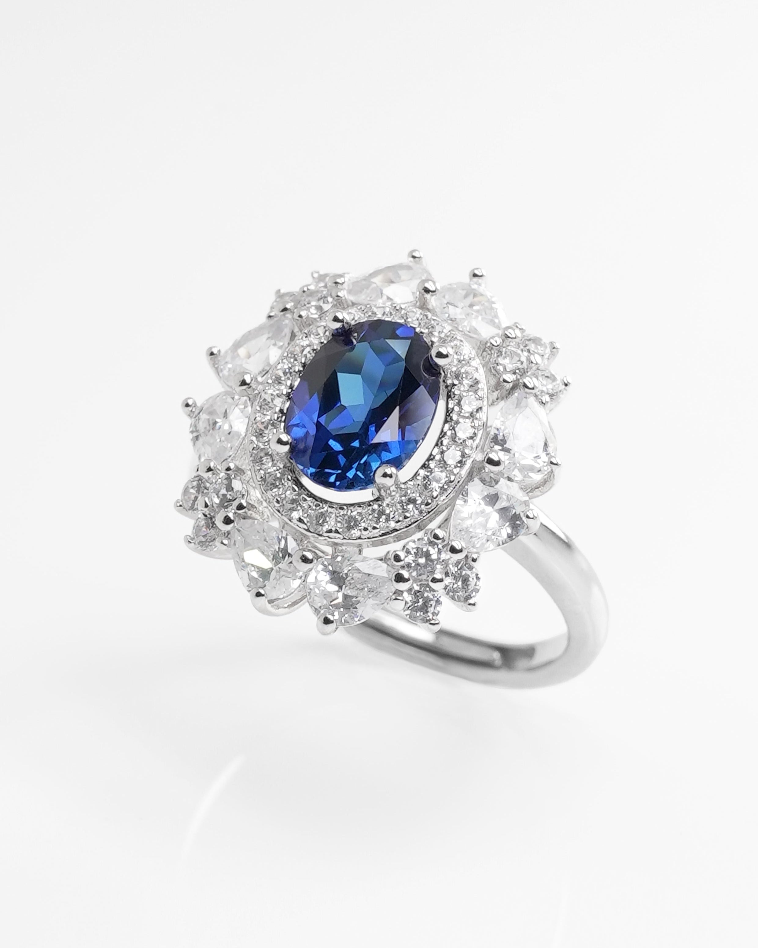 Exquisite Sapphire Ring - Ocean’S Petals - One-Size - ACCESSORIES-Jewelry