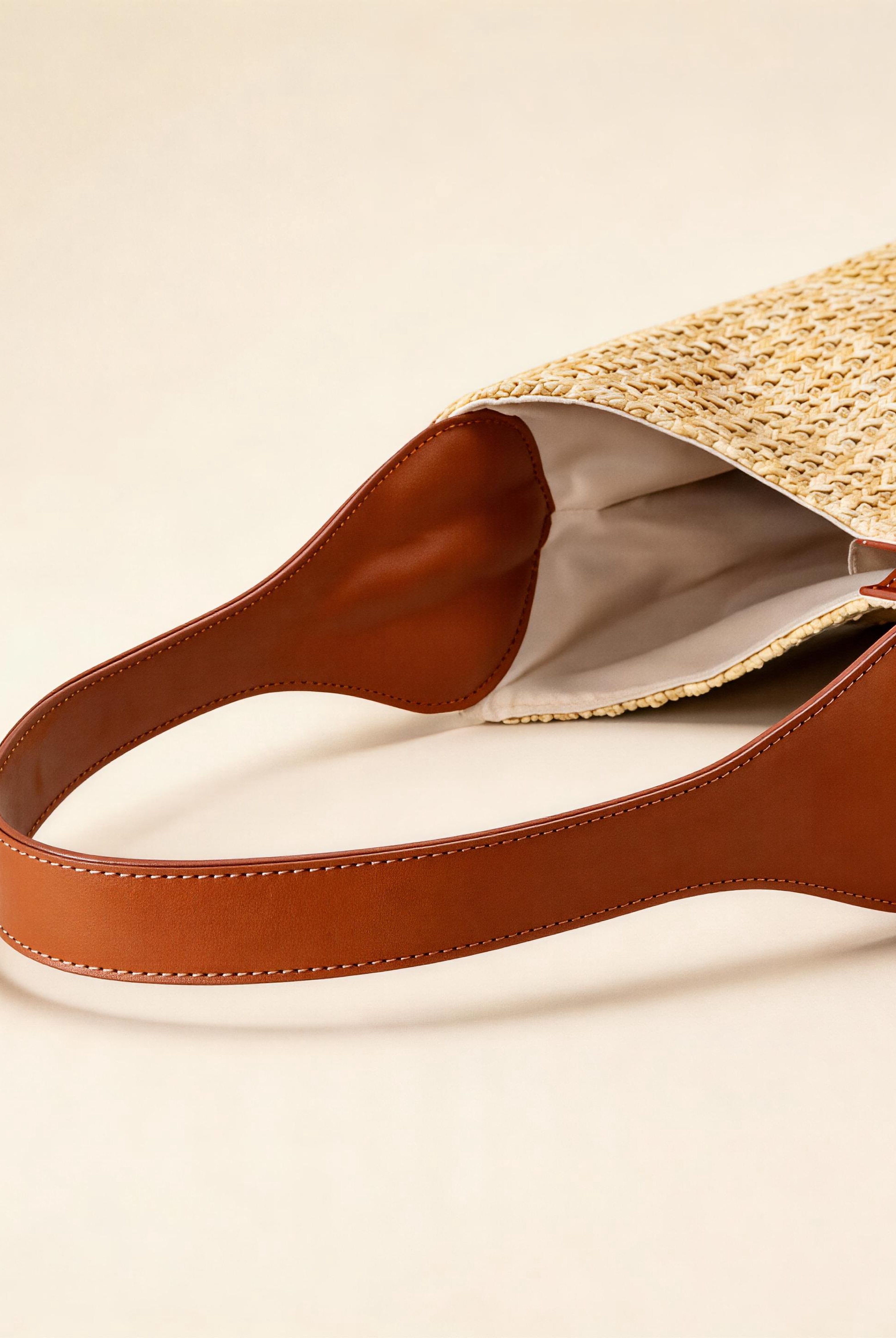 Artisanal Handwoven Colorblock Bucket Bag for Effortless Coastal Style by LINTICO for women