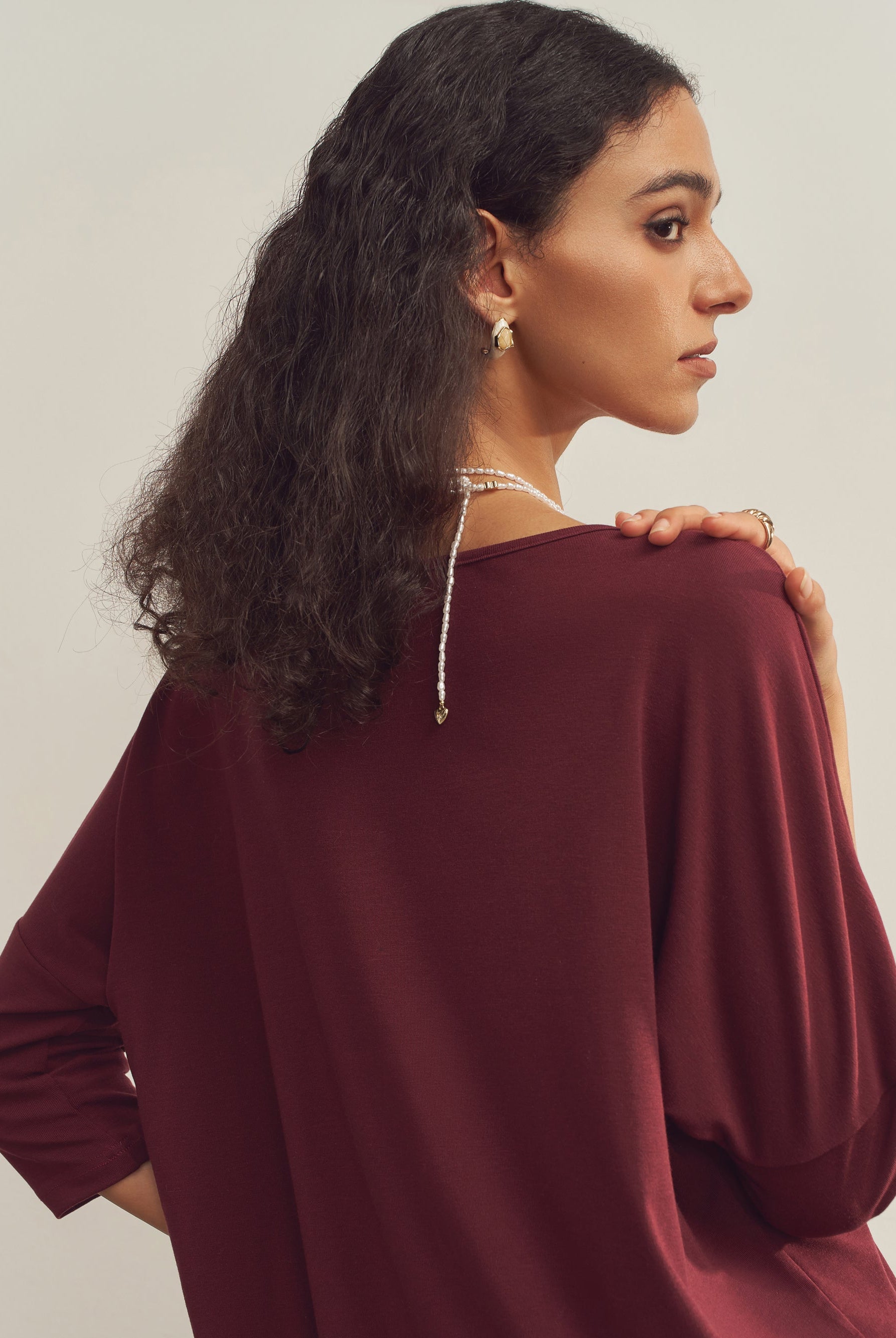 Merino Wool Waist Tuck-Detail Dress