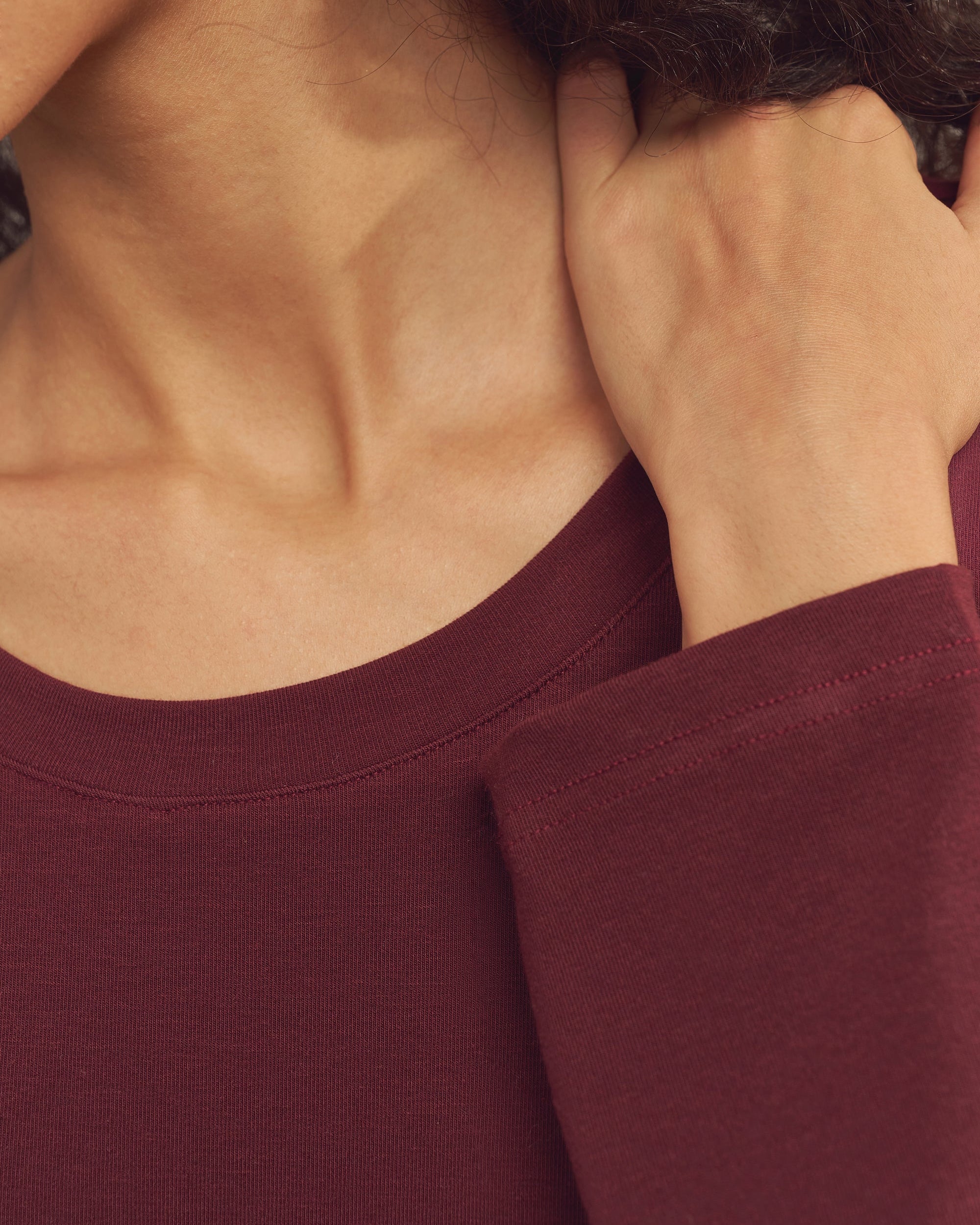 Merino Wool Waist Shirring-Detail Dress
