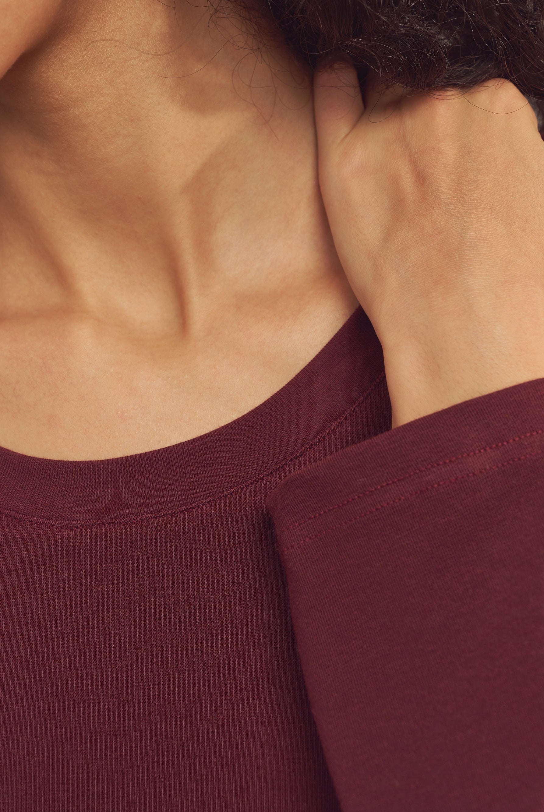 Merino Wool Waist Shirring-Detail Dress