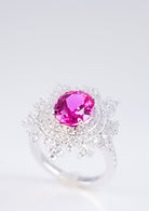 Exquisite Pink Sapphire Ring - Snowflake - 6 - ACCESSORIES-Jewelry