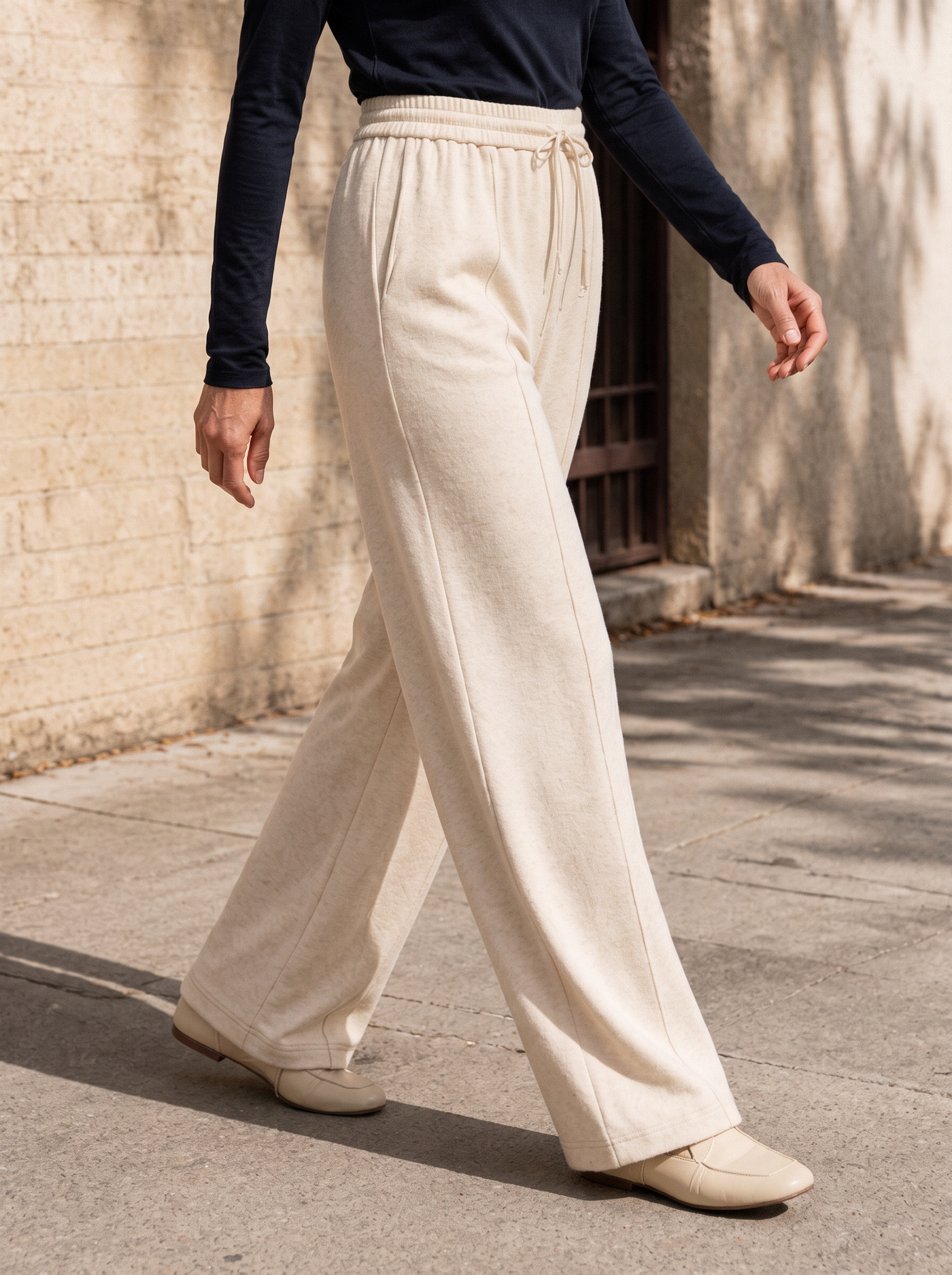 Lyocell-Blend Sculpted Pin-Tuck Drawstring Straight Trousers TAMSIN by LINTICO