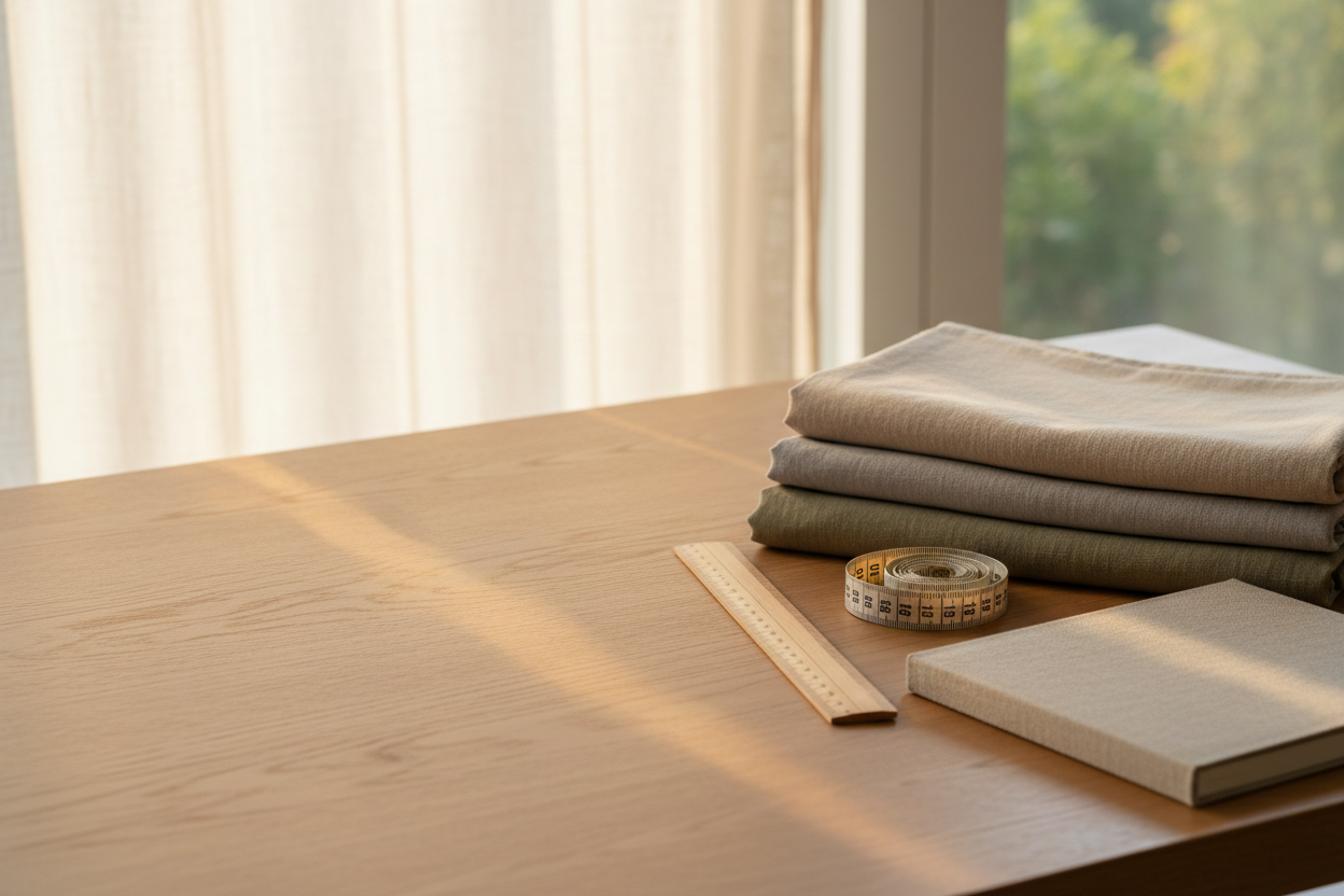 Neutral linen fabrics for pants fit, comfort, and sizing guide