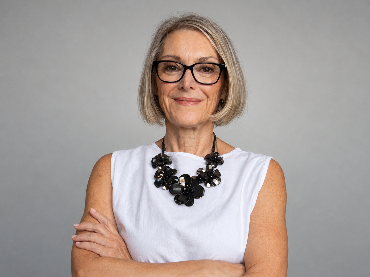 Sue Loncaric wearing a Lintico linen outfit