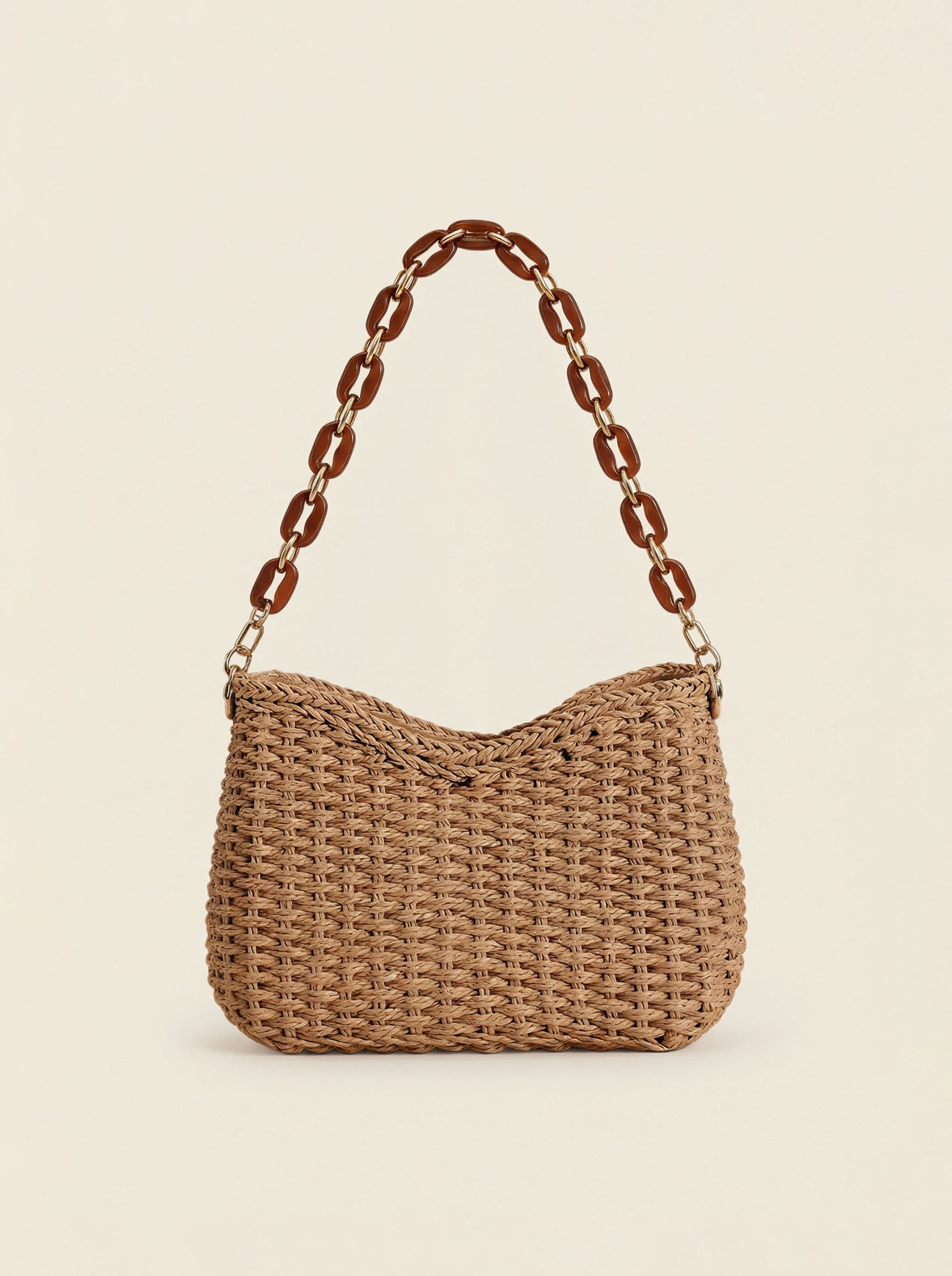 Colorful Woven Straw Shoulder Bag by LINTICO for women