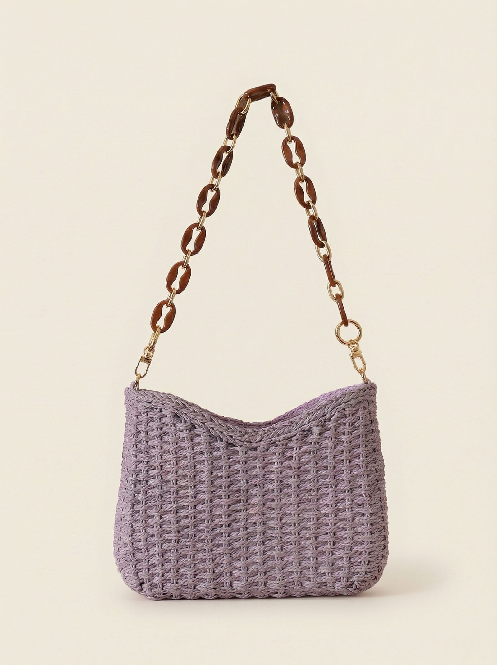 Colorful Woven Straw Shoulder Bag by LINTICO for women