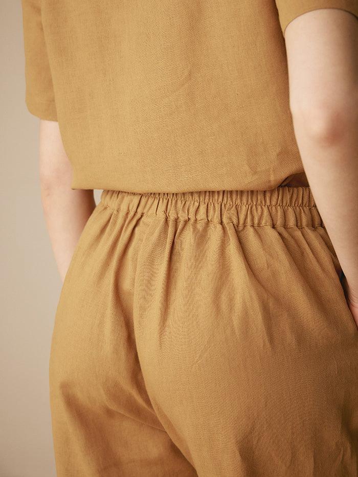 100% Linen Two-Piece Casual Tracksuit - SETS-Linen Sets