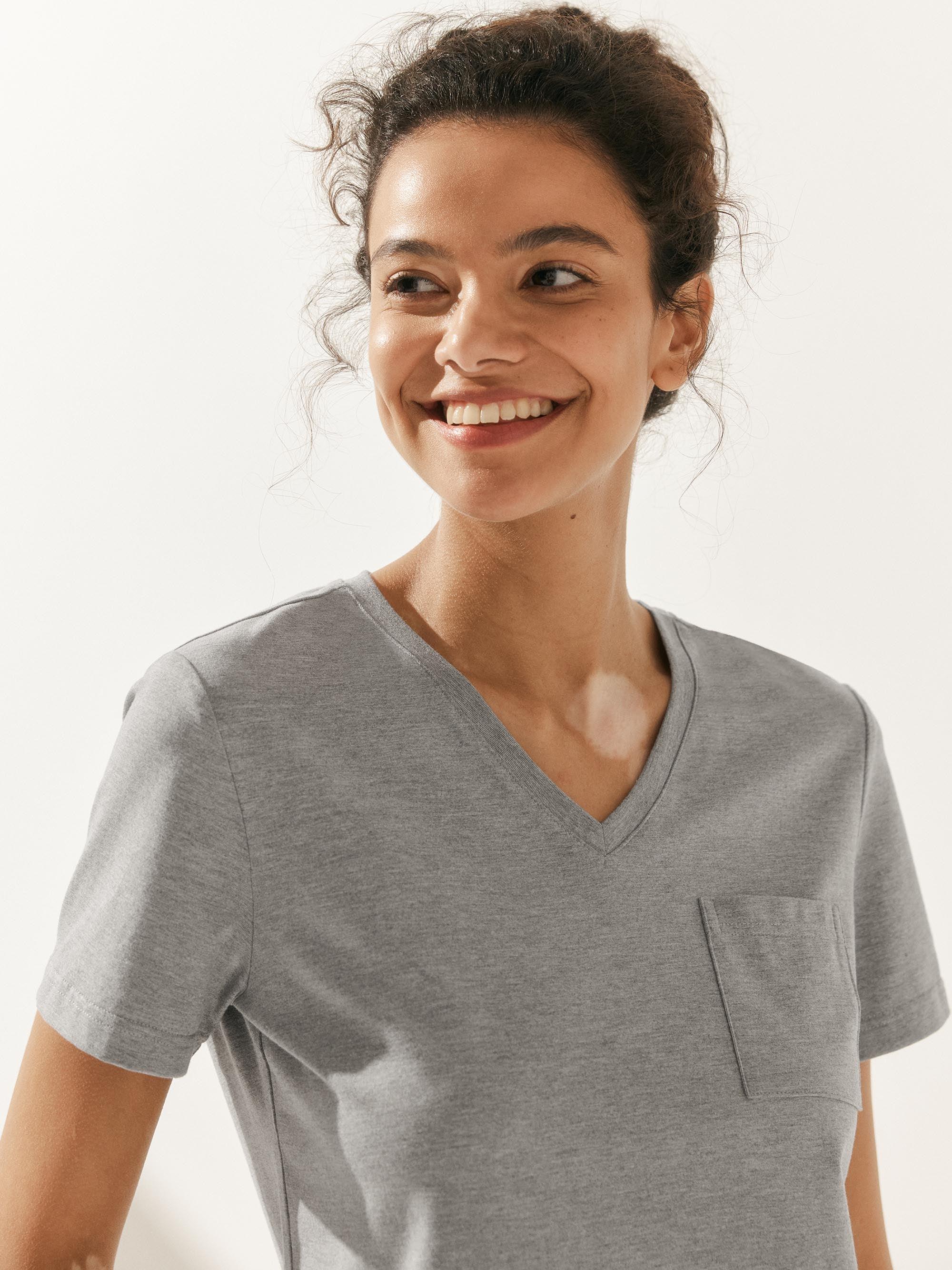 Stretch-Knit Bamboo Classic Basic Tee BELLE - TOPS-Bamboo Tees