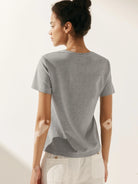 Stretch-Knit Bamboo Classic Basic Tee BELLE - TOPS-Bamboo Tees