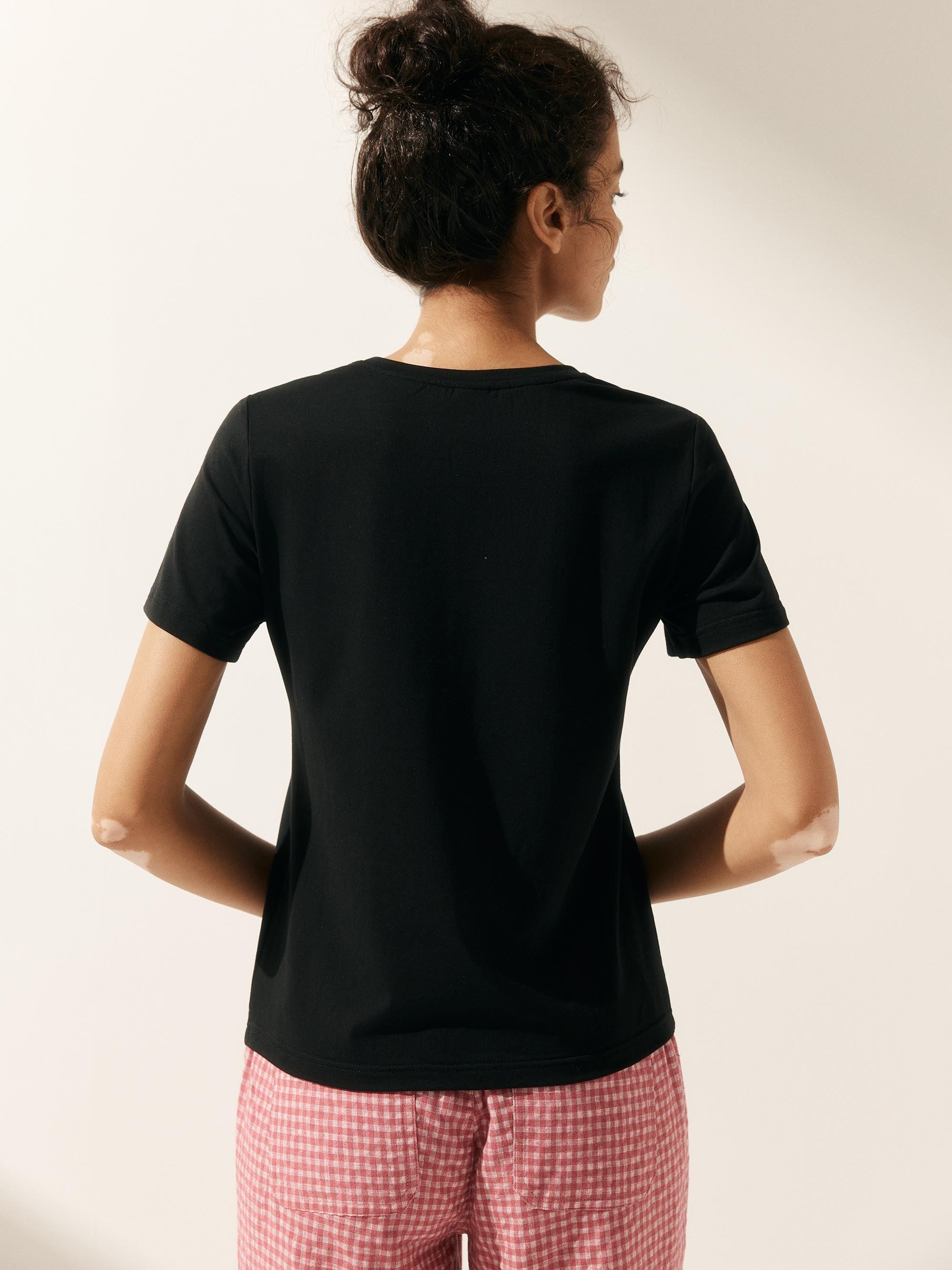 Stretch-Knit Bamboo Classic Basic Tee BELLE - TOPS-Bamboo Tees