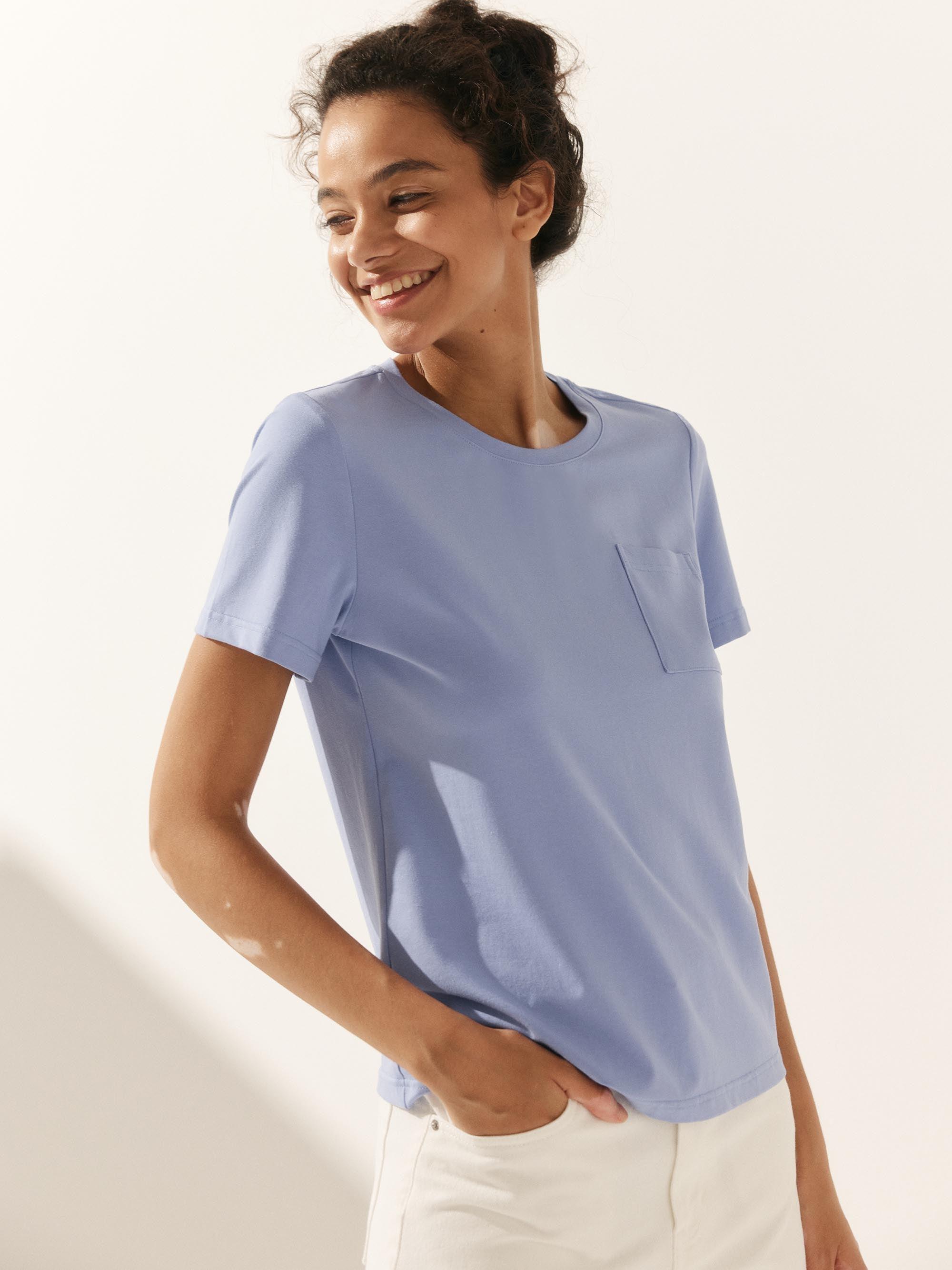 Stretch-Knit Bamboo Classic Basic Tee BELLE - TOPS-Bamboo Tees