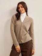 100% Mongolian Cashmere Cardigan Emery