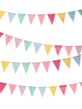 Sustainable Linen-Look Bunting Flags - One-Size - ACCESSORIES-Others