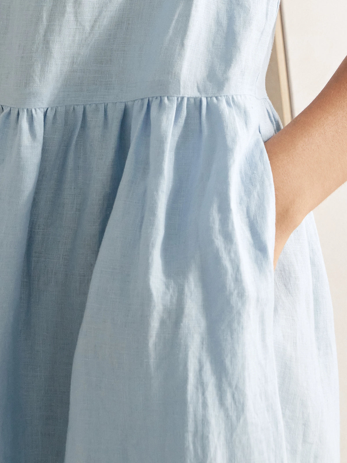 100% Linen A-Line Midi Dress VALENCIA by LINTICO for women