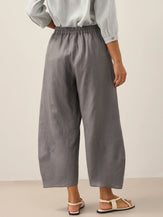 Pantalon cheville femme ZOE 100% lin, coupe classique, de LINTICO