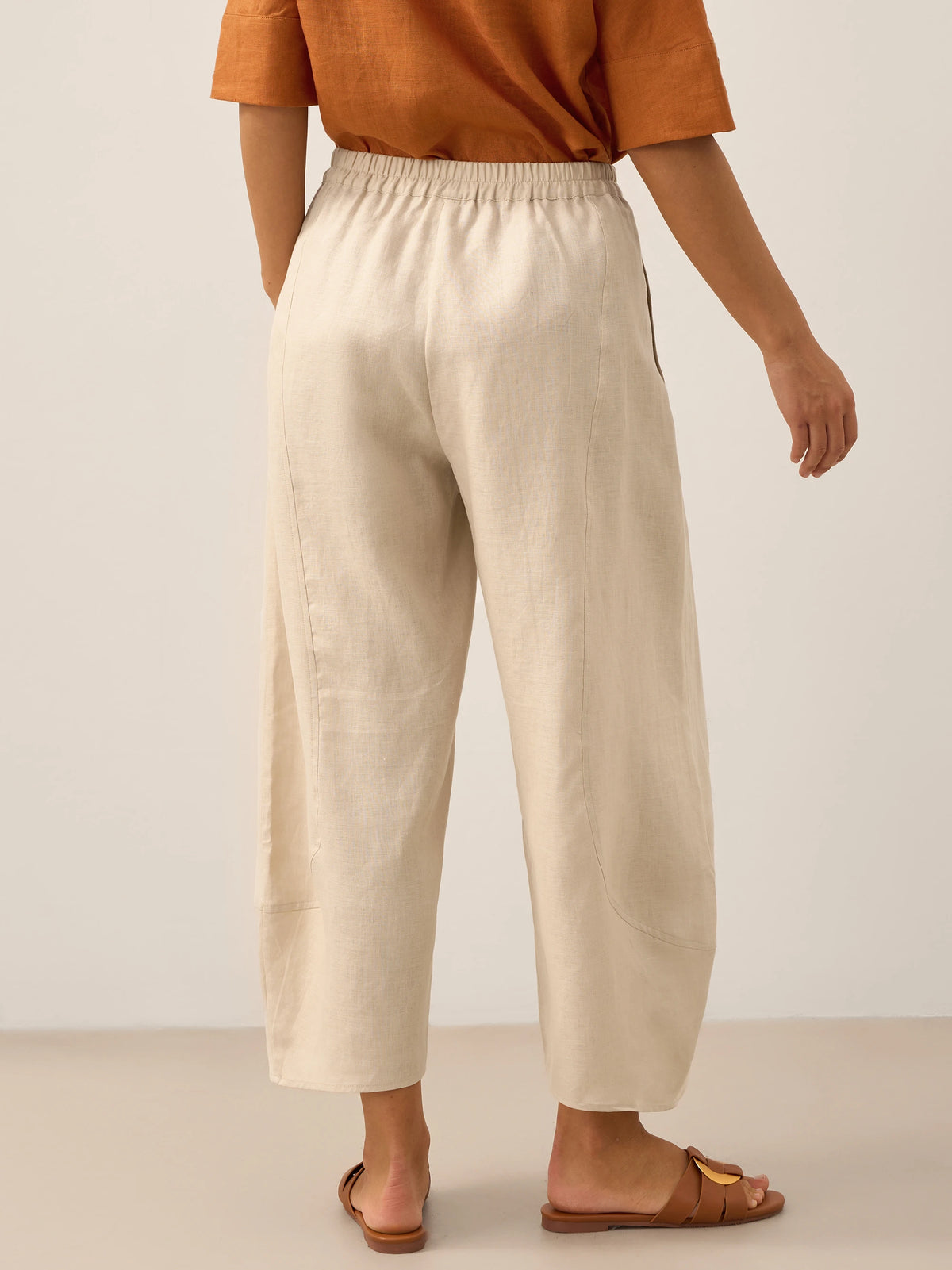 Pantalon cheville femme ZOE 100% lin, coupe classique, de LINTICO