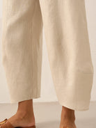 Pantalon cheville femme ZOE 100% lin, coupe classique, de LINTICO