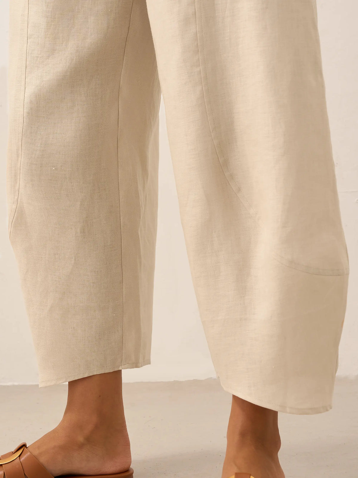 Pantalon cheville femme ZOE 100% lin, coupe classique, de LINTICO