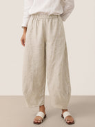 Pantalon cheville femme ZOE 100% lin, coupe classique, de LINTICO