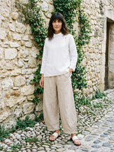 Pantalon cheville femme ZOE 100% lin, coupe classique, de LINTICO