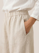 Pantalon cheville femme ZOE 100% lin, coupe classique, de LINTICO