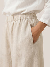 Pantalon cheville femme ZOE 100% lin, coupe classique, de LINTICO