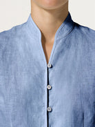 Veste cintrée 100 % lin à boutons main AMELIA - Hauts-Vestes en lin
