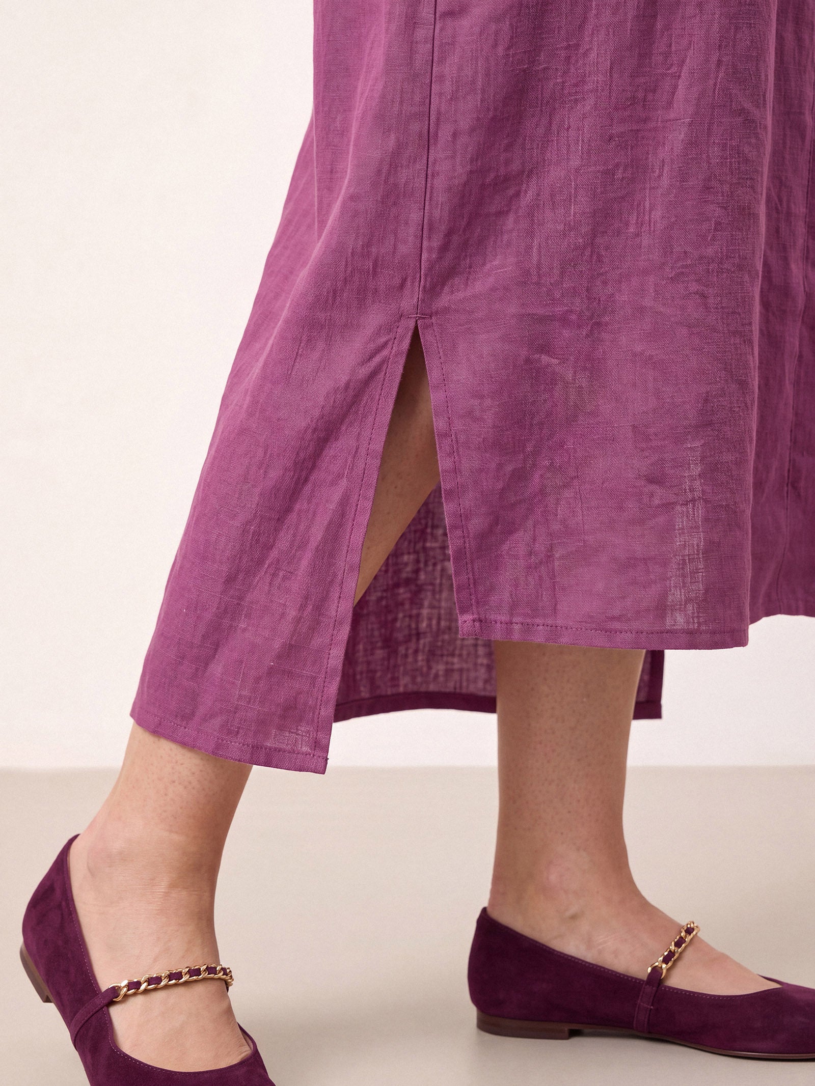 100% Linen Side Tie Cocoon Maxi Dress SOLENE by LINTICO