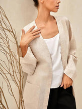 100% Linen Kimono Blazer GREER - TOPS-Linen Jackets