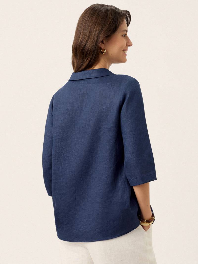 Natural linen top
