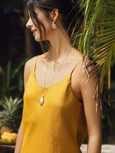 100% Linen Beaded Hem Camisole Bree by LINTICO for women