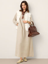 Linen Four-Pocket Tailored Sleeveless Vest COSIMA by LINTICO for women