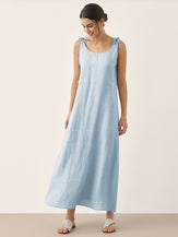 100% Linen Camisole Dress QEARL by LINTICO for women