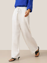 100% Linen Classic Pants LYON by LINTICO for women