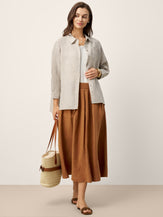 100% Linen Concealed Placket Patch Pocket Shirt FELICITY by LINTICO for women