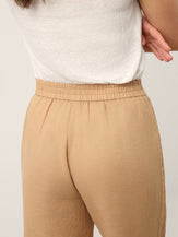 Pantalon large en 100% lin ajouré LEONTINE de LINTICO pour femme