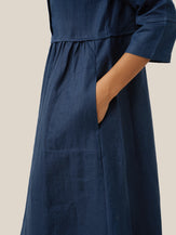 LINTICO women's linen outfit with maxi dress and midi dress