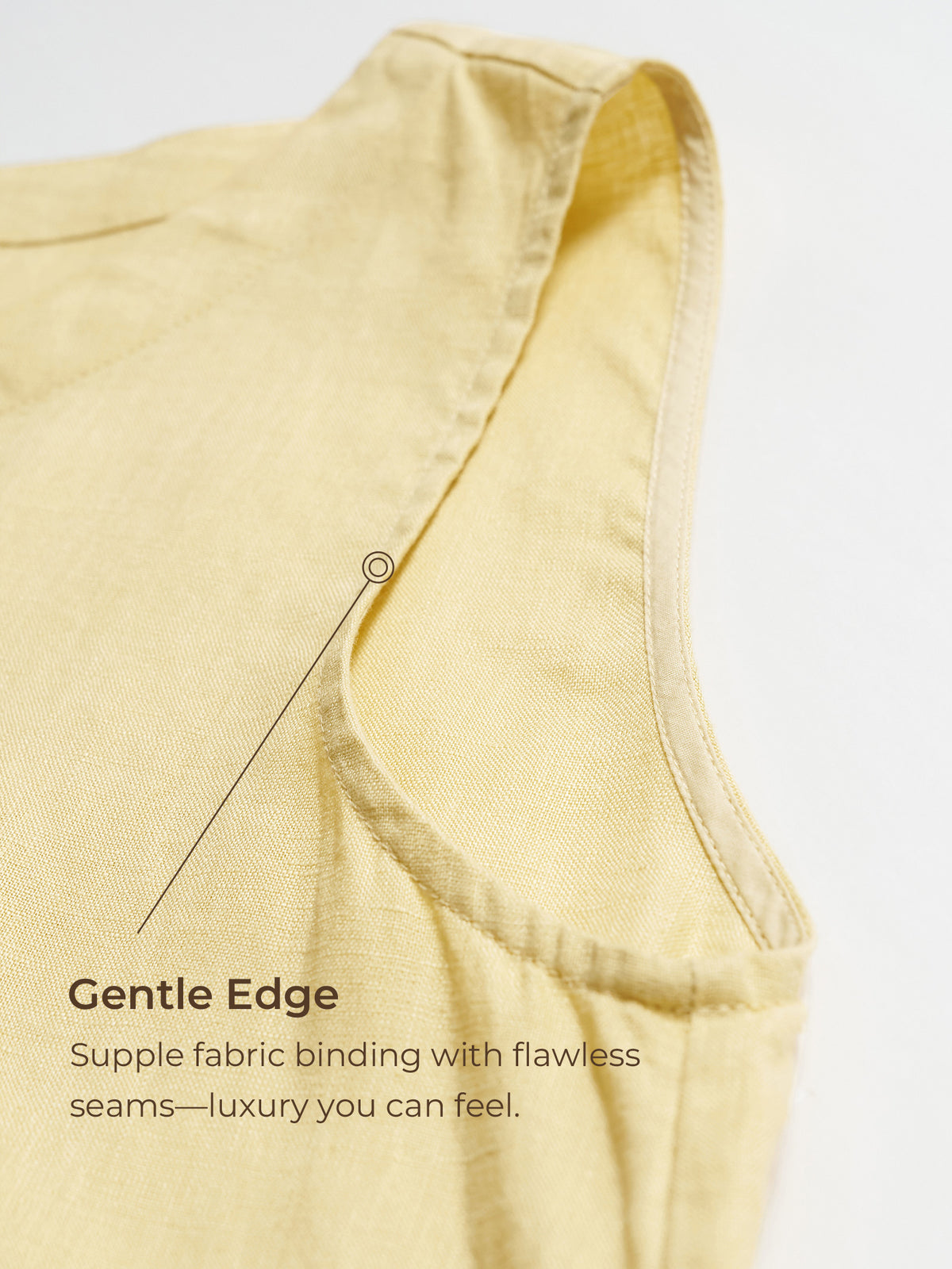 100% Linen Sleeveless Pocket A-Line Mini Dress LUZ by LINTICO for women