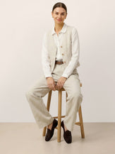 100% Linen V-Neck Buttoned Closure Vest DELIA by LINTICO for women