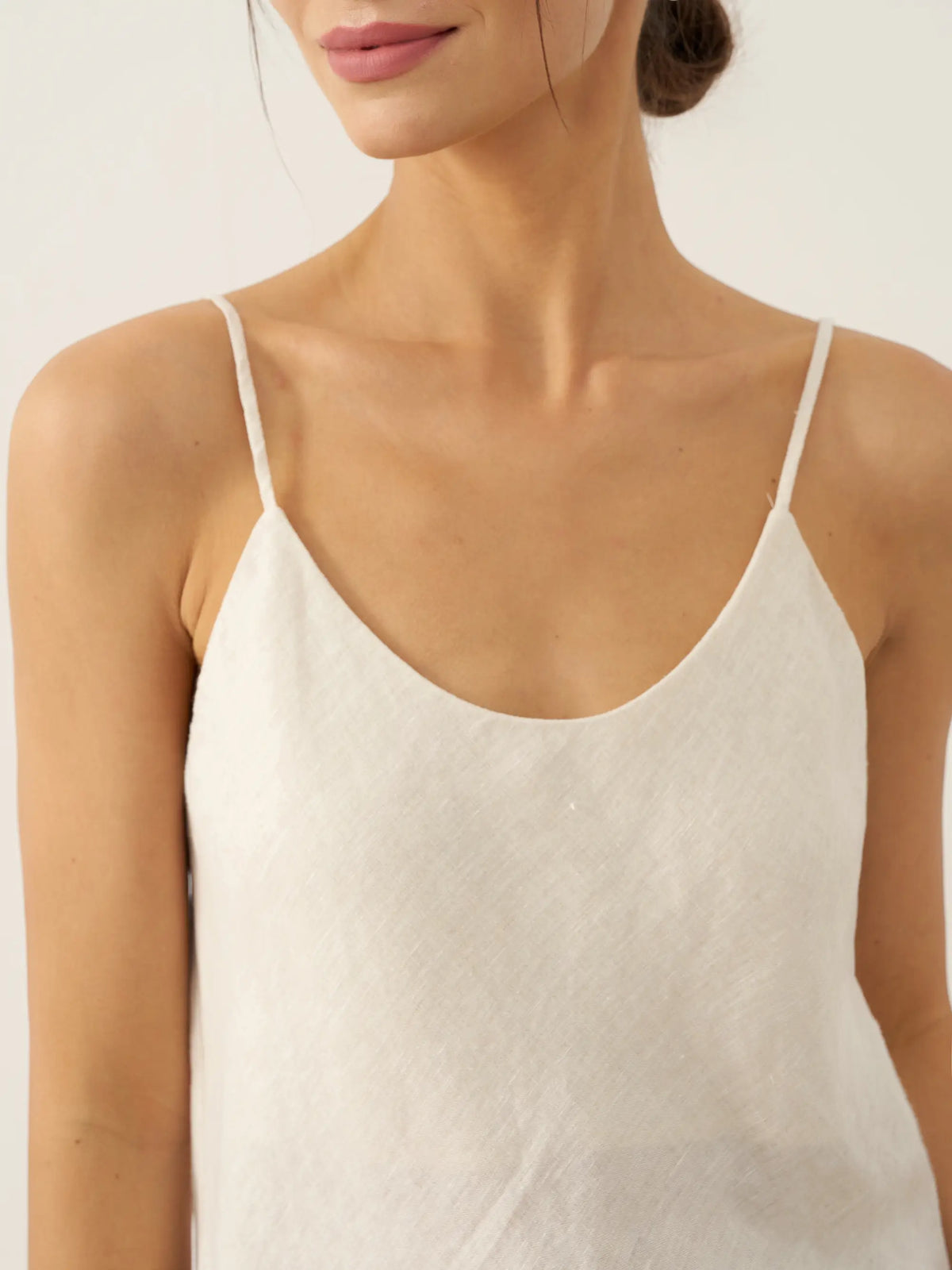100% Linen Beaded Hem Camisole Bree by LINTICO for women