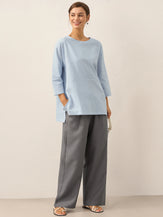 100% Linen Classic Pants LYON by LINTICO for women