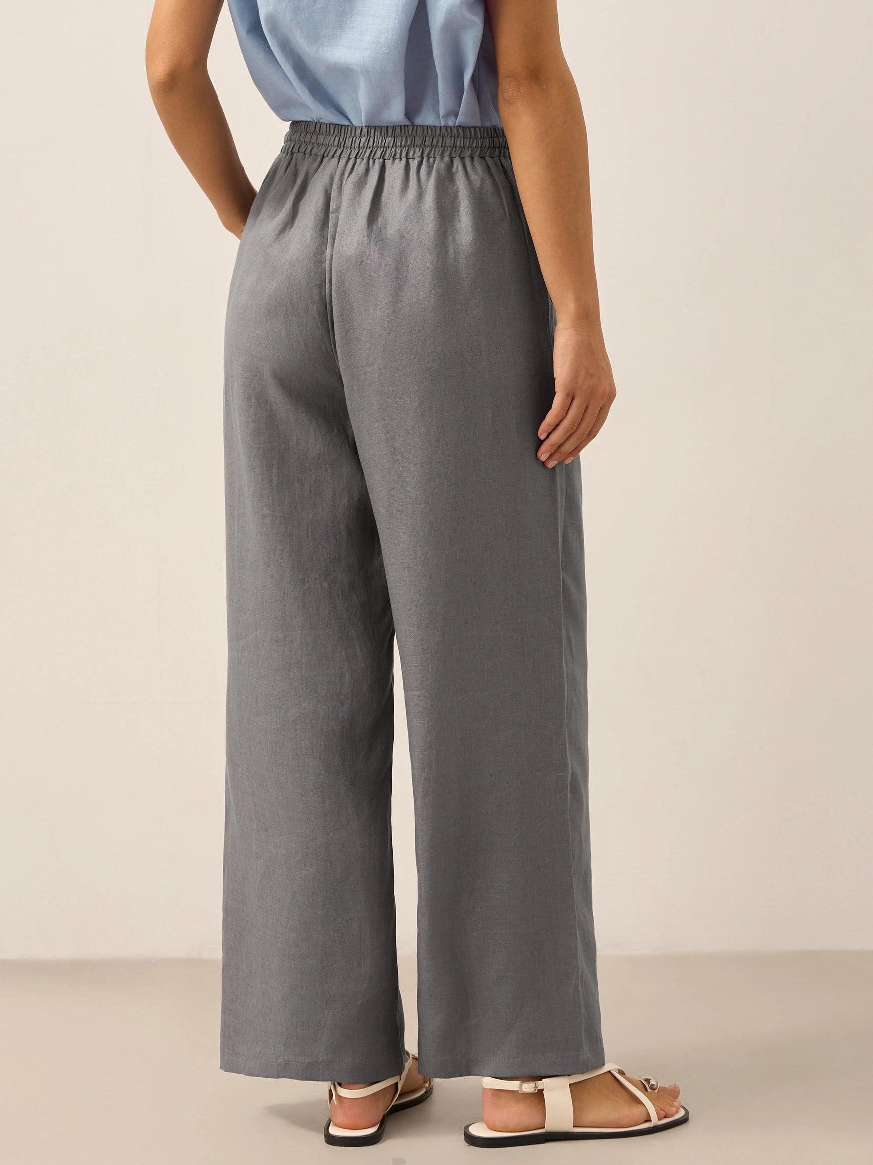 100% Linen Classic Pants LYON by LINTICO for women