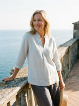 100% Linen Dress Shirt JOANNA by LINTICO for women