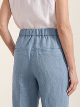 100% Linen Front Pleat Tapered Ankle Pants VIVICA by LINTICO