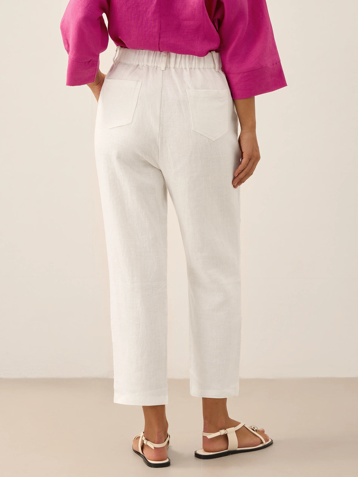 100% Linen Relaxed Fit Lightweight Cover-Up Bottoms WINONA by LINTICO for women