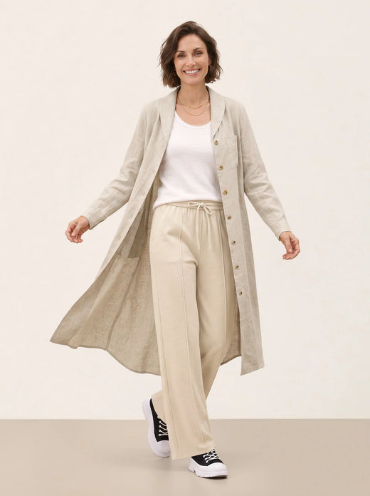 Lyocell-Blend Sculpted Pin-Tuck Drawstring Straight Trousers TAMSIN