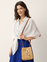 100% Linen Tie Hem Drop Shoulder Shirt XAVIERA by LINTICO for women
