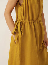 100% Linen V-Neck Halter Maxi Dress BETH by LINTICO for women