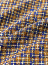 100% Linen Yarn Dyed Check Cuffed Sleeve Shirt VIANNE by LINTICO